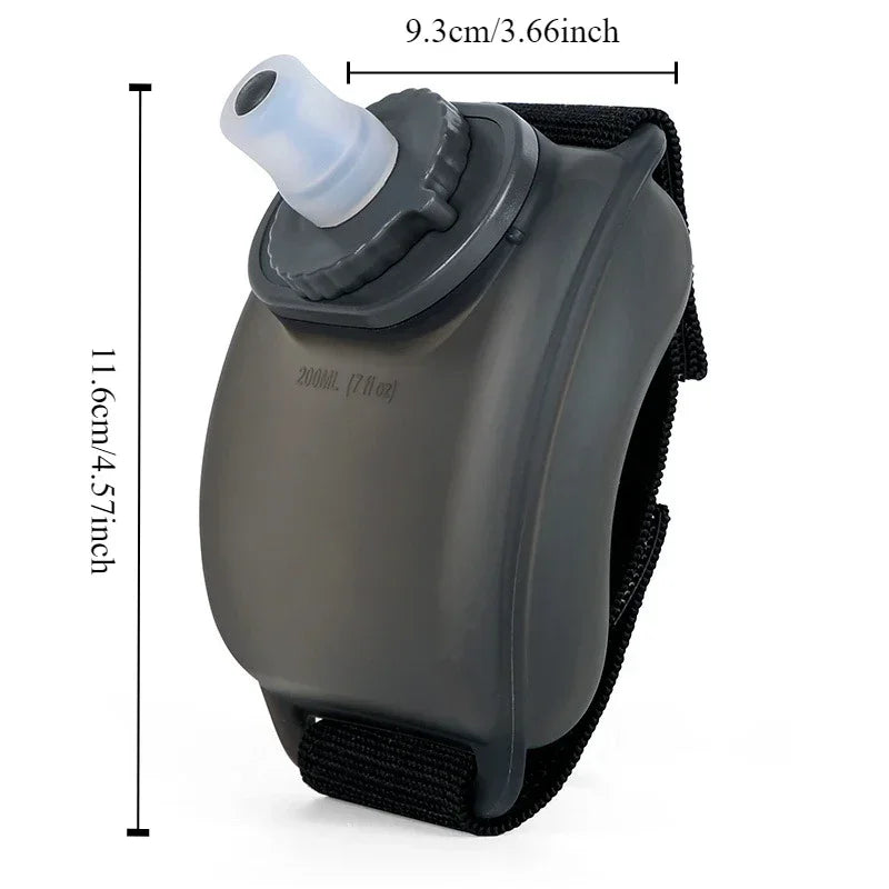 Outdoor Sports Wrist Kettle 200ml Hydrating Gadget for Cycling Marathon Camping Rock Climbing Portable Hands Free Water Bottle
